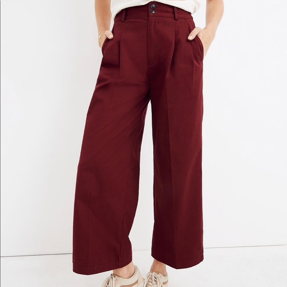 Madewell Pants - Madewell Pleated Wide-Leg Pants